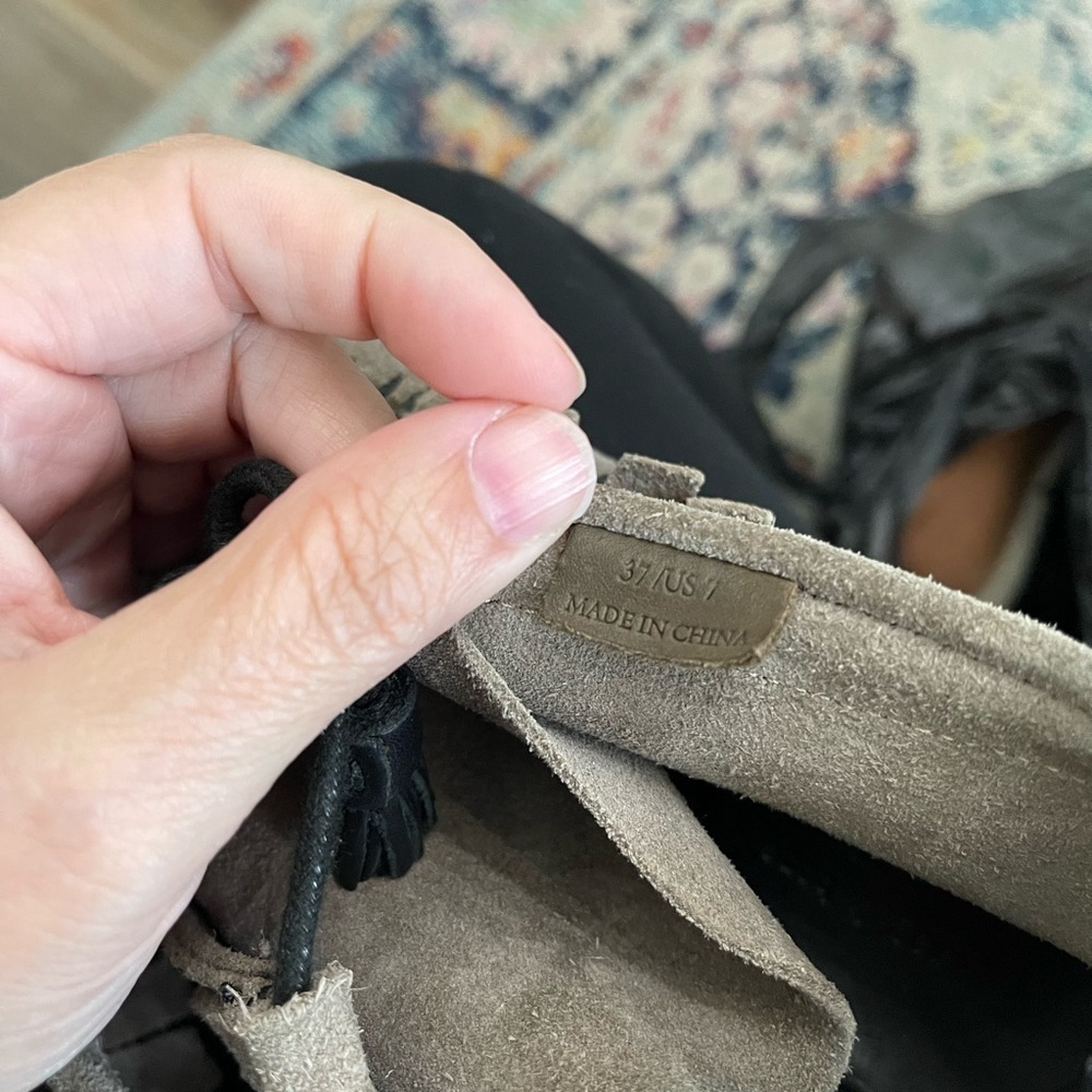 Rag & Bone Ankle Bootie Boot sz 7 Suede Leather Fringe Moc Pull-on Slip-on 37 - Picture 7 of 8